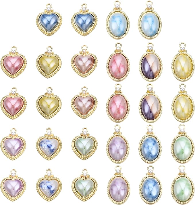 nbeads 透明玻璃吊坠,玻璃饰品或珠宝制作手链项链